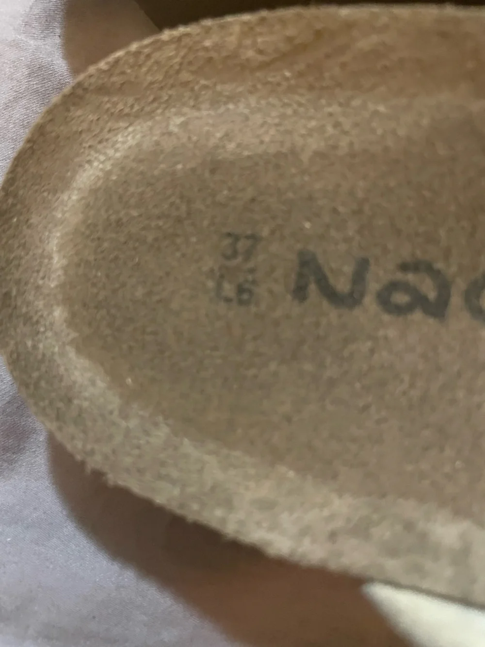 Naot White Slide Sandals with Gold-Tone Decorative Ring
